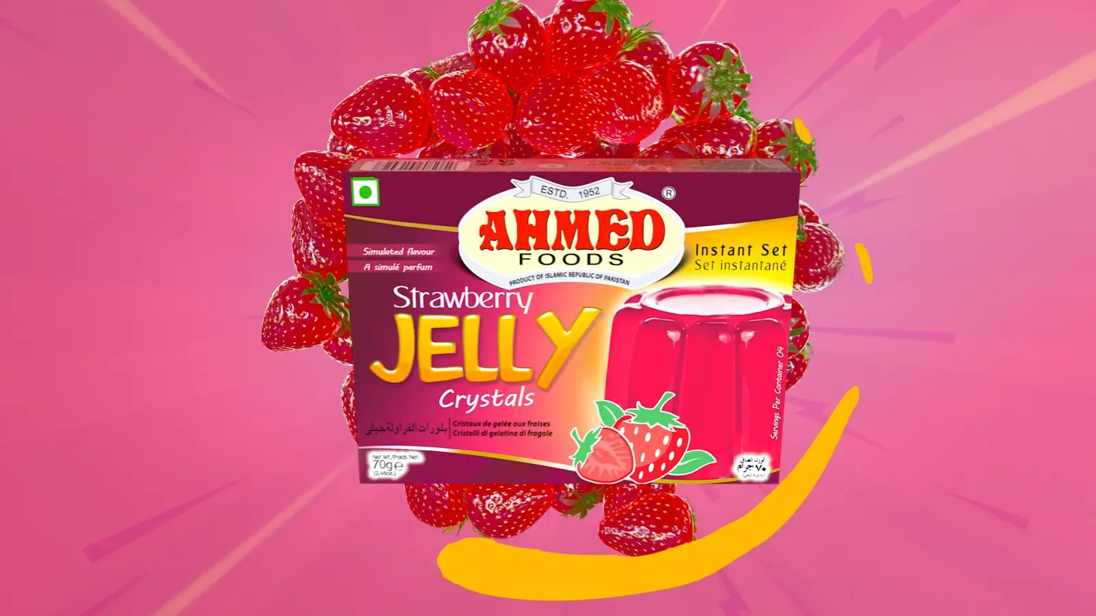 Ahmed Foods Crystal Jelly 3D Commercial